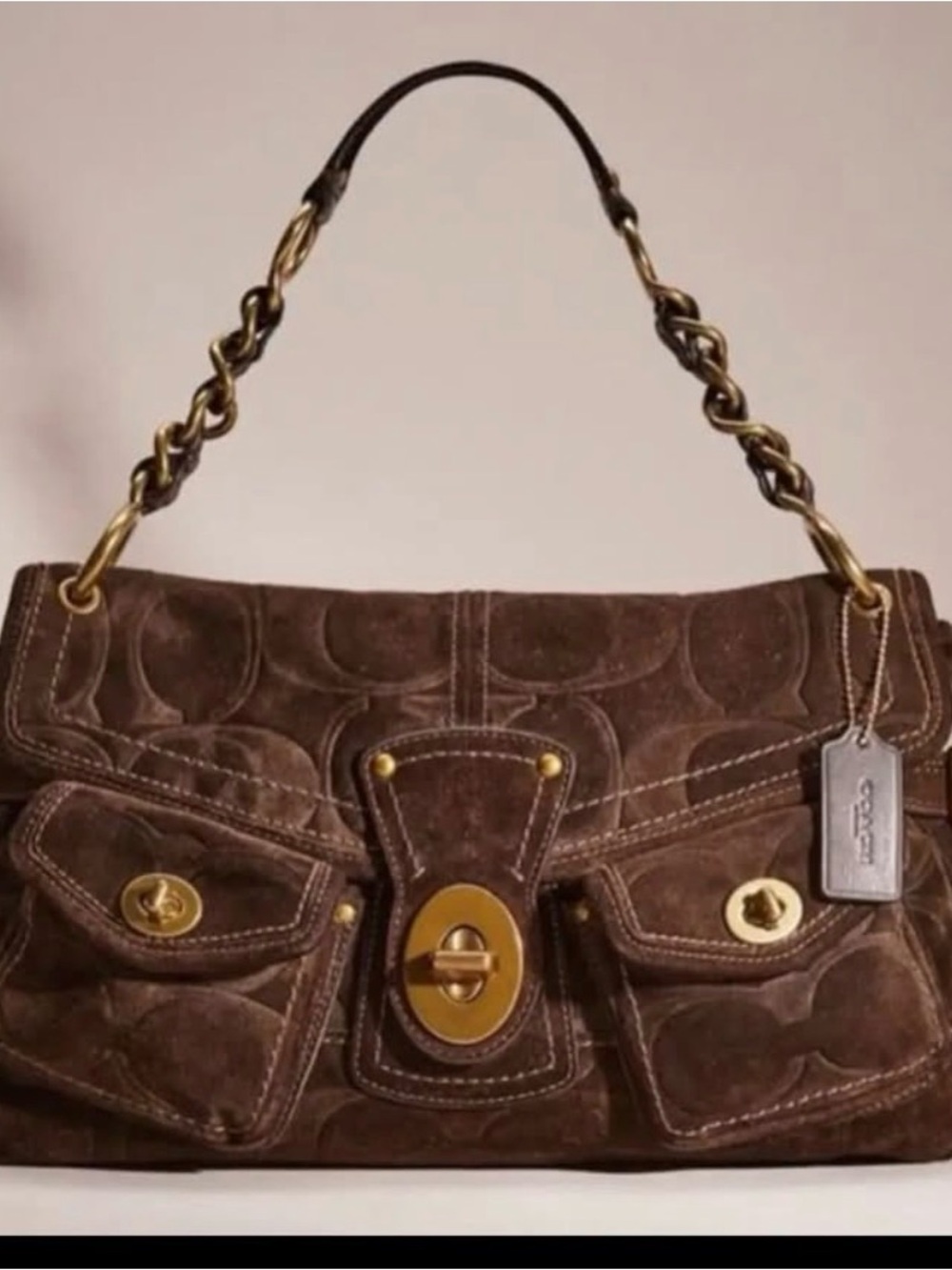 Coach Brown Suede Leigh - DONT BUY ISO